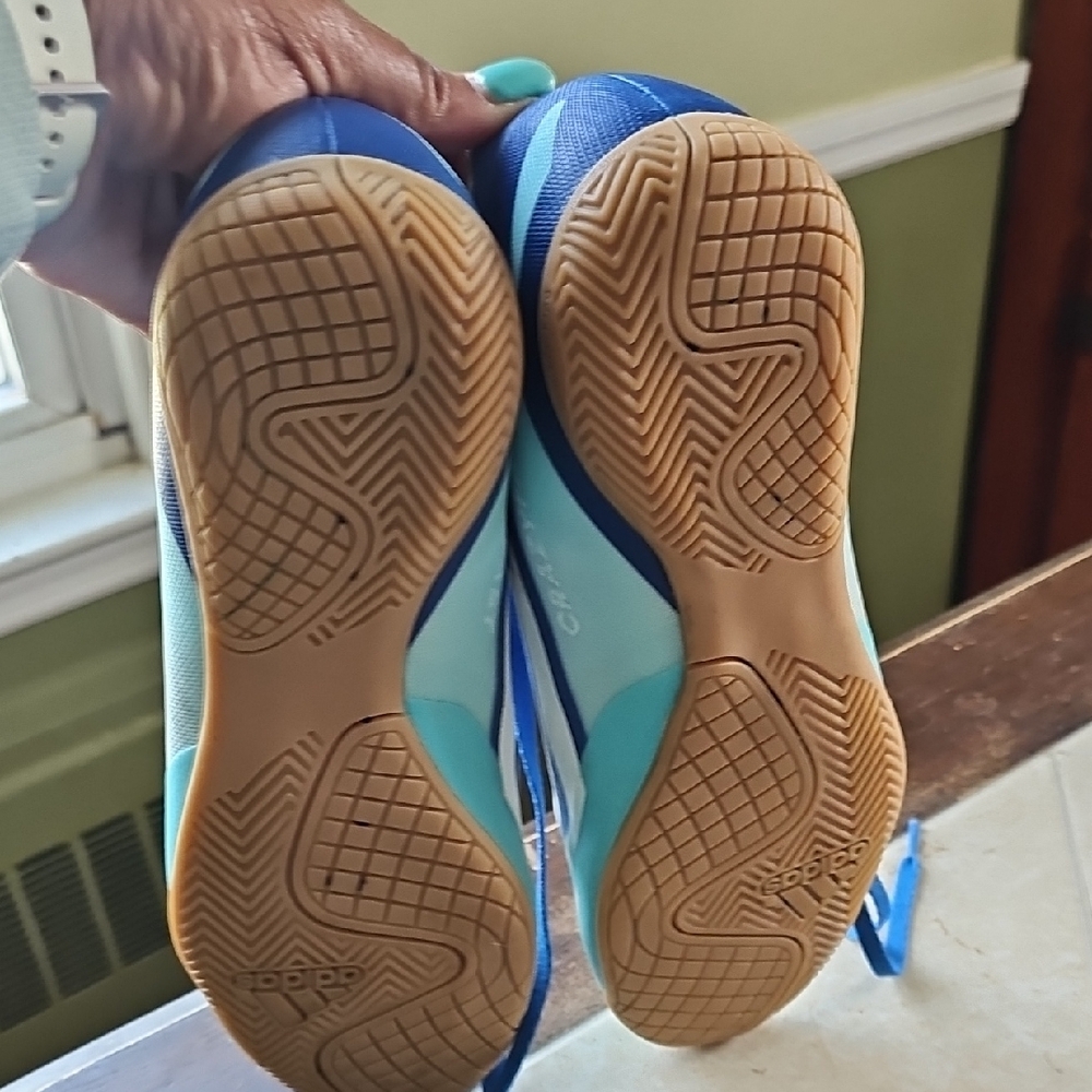 Blue and White Athletic Shoes - Picture 3 of 4